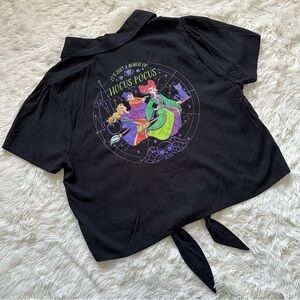 Disney Her Universe Top Hocus Pocus Tie Front Button Up Shirt XL NWT New